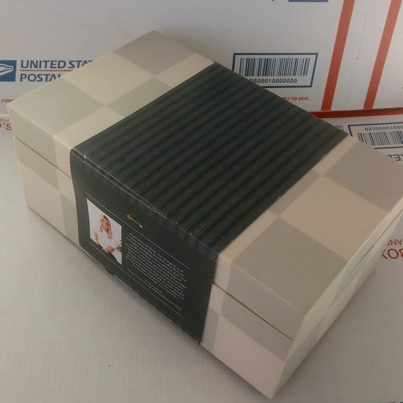 Studio McGee Small Checkered Resin Box - Picture 3 of 4